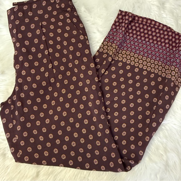Anthropologie by Anthropologie Marsden Wide-Leg Pants – Size 4, Burgundy - Picture 3 of 8